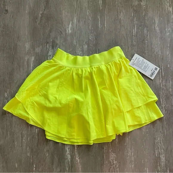 NWT Lululemon Court Rival High-Rise HR Skirt Long in Highlight Yellow - Picture 1 of 6
